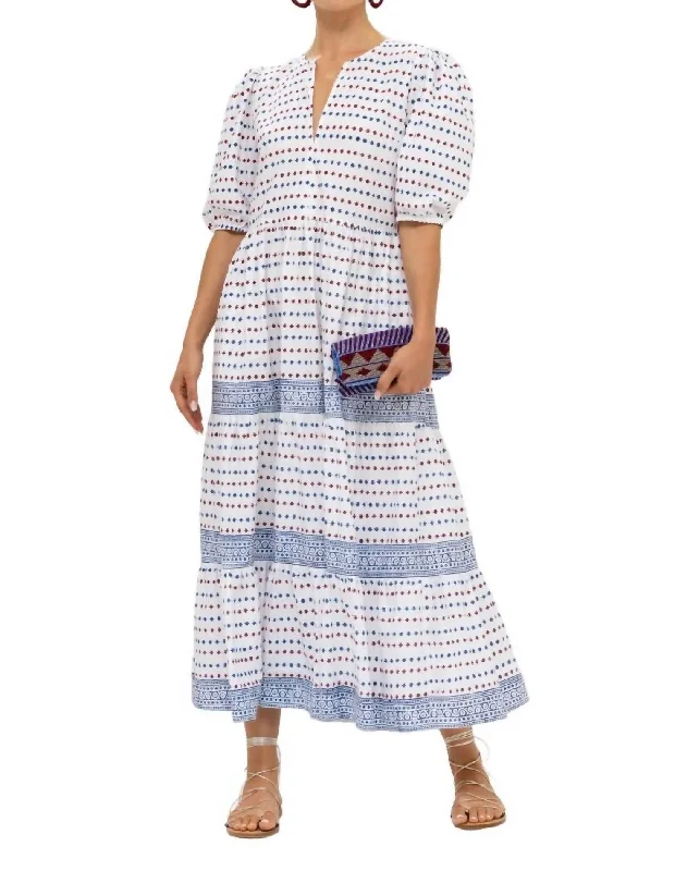 Savings You Can’t Ignore!Puff Sleeve Maxi Dress In Ellis Blue