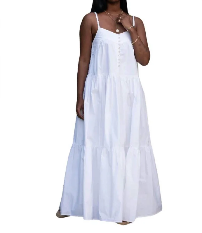 Hurry, Sale Ends Soon!Rio Poplin Maxi Dress In White