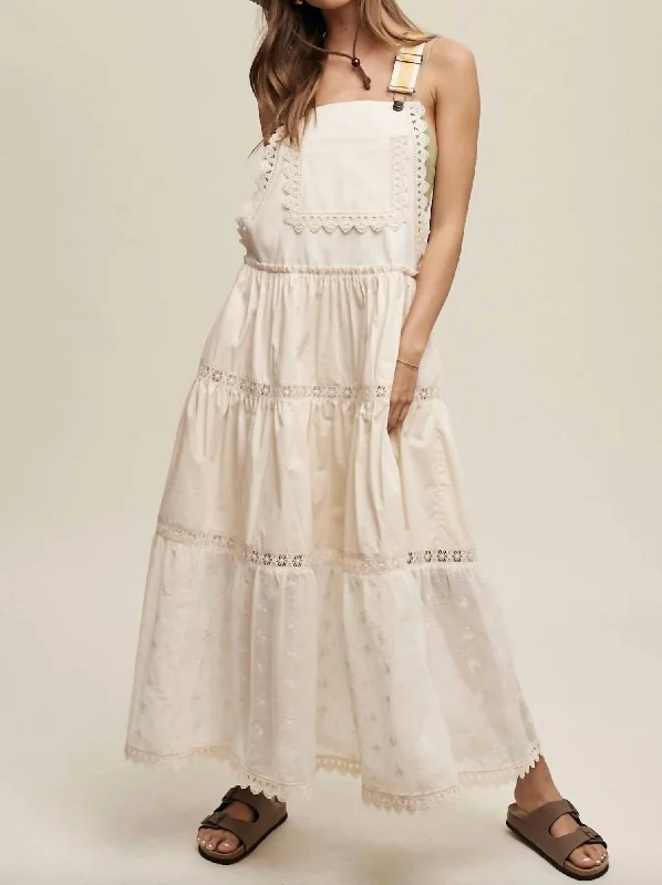 Today’s Deals, Tomorrow’s Regrets!Romantic Overall Maxi Dress In Ivory