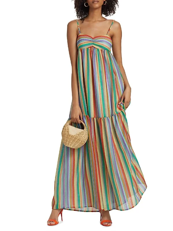 More Discounts, More Joy!Sima Maxi Dress In Rainbow