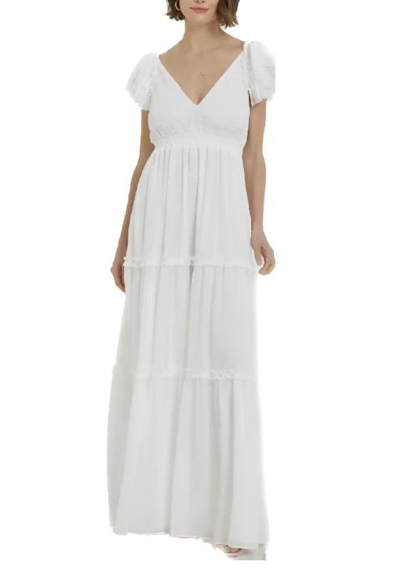 Unbeatable Prices!Snow Maxi Dress In White