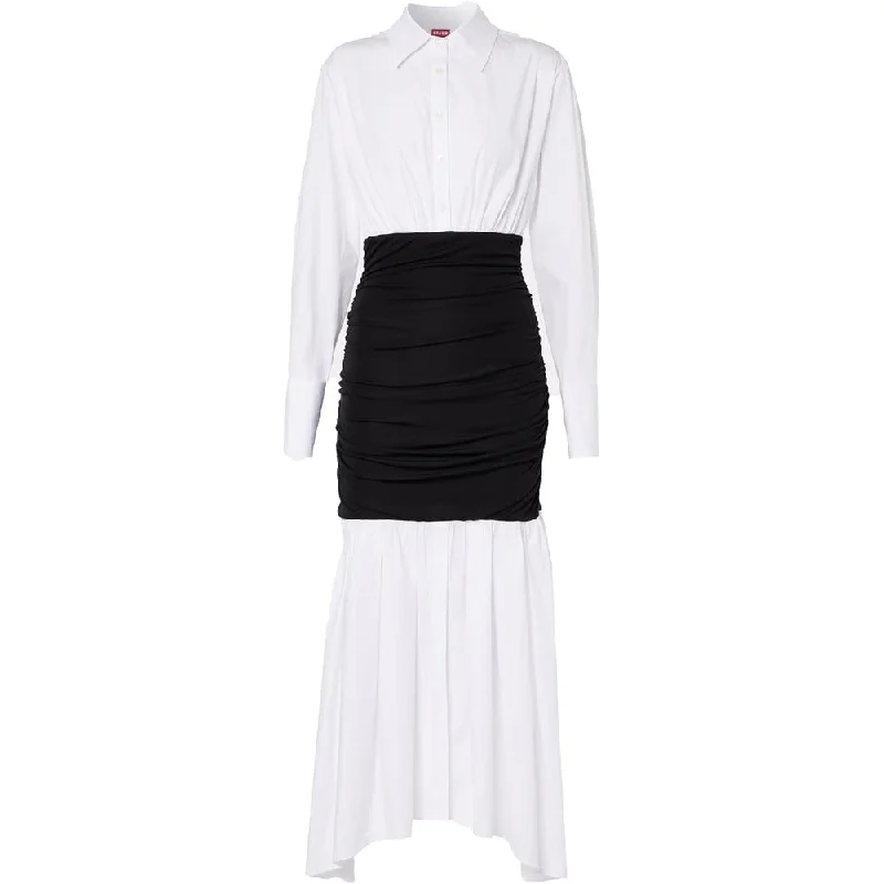 Your Shopping Spree Starts Here!STAUD Women's Cotton Ellis Maxi Dress, Black/White