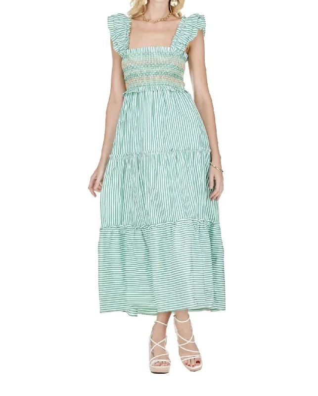 Snag the Best Prices Now!Stripe Maxi Dress In Green