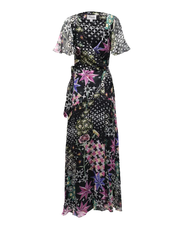 Exclusive Deals Just for You!Temperley London Claudette Wrap Maxi Dress in Multicolor Silk