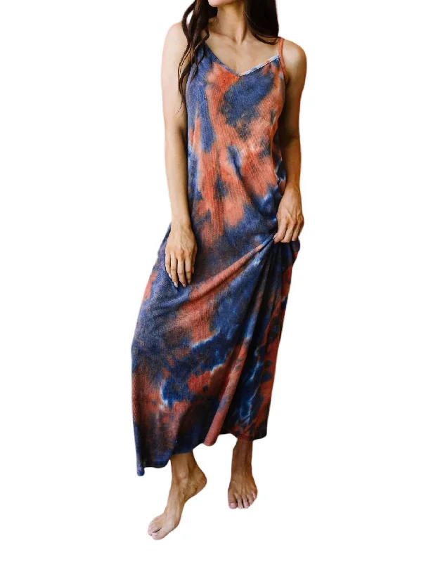 Every Deal is a Steal!Tie Dye Maxi Dress In Blue