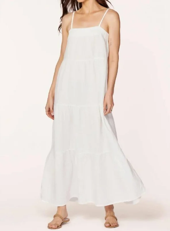 Seasonal Sale – Shop Now!Tiered Cami Maxi Dress In White