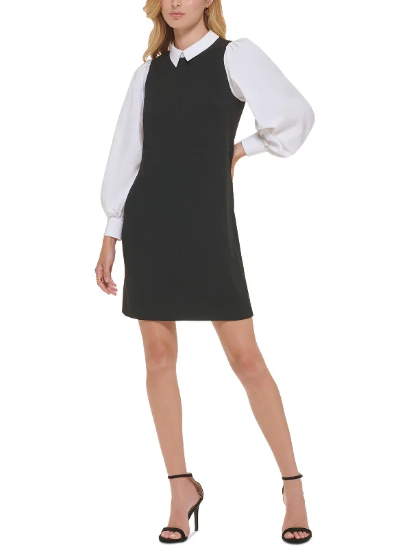 Save More with Every Purchase!Save More with Every Purchase!Womens Crepe Layered Mini Dress