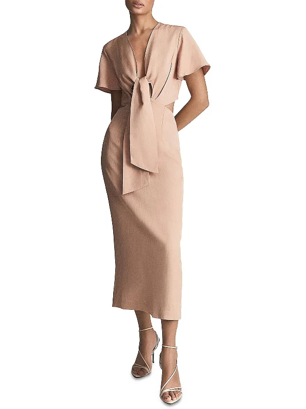 Hurry! While Supplies Last!Hurry! While Supplies Last!Womens Tie front Long Maxi Dress