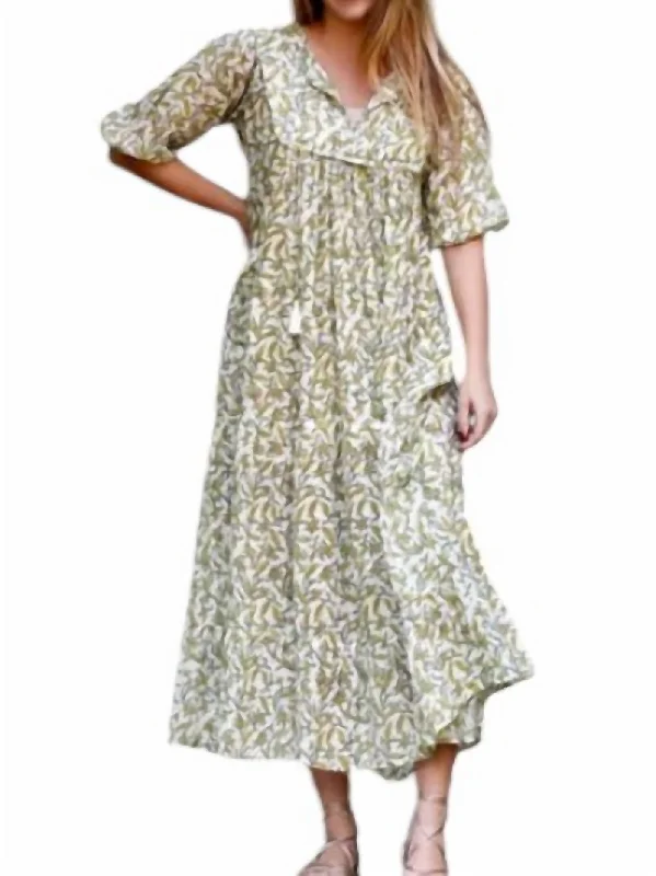 Exclusive Savings This Week!Yasmin Block Maxi Dress In Green