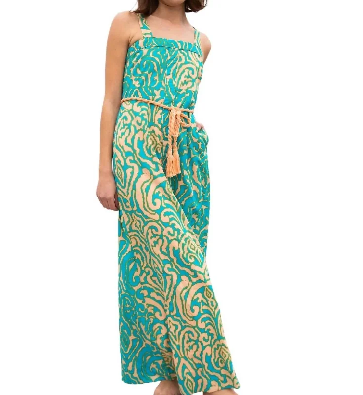 Save Like Never Before!Zara Maxi Dress In Teal Block