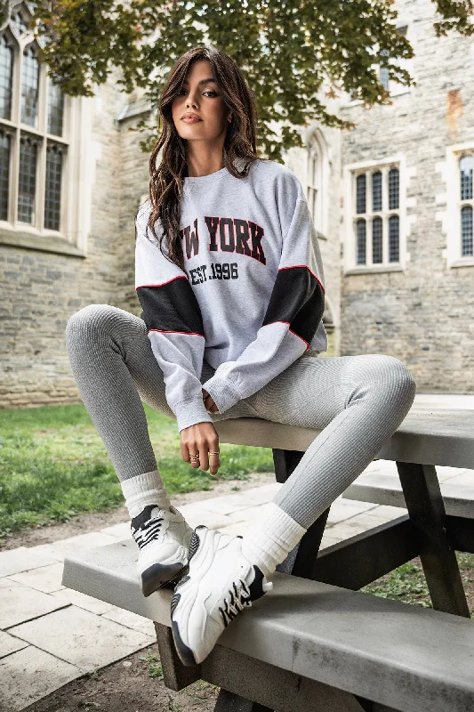 Get the Best for Less!Chenille Embroidered Colourblock Sweatshirt