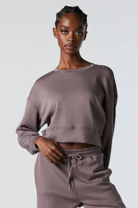 One Click Away from Big Savings!Active Cropped Crewneck Sweatshirt