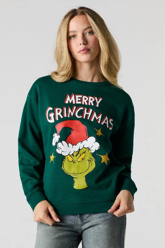 Exclusive Deals Just for You!Merry Grinchmas Graphic Fleece Christmas Sweatshirt
