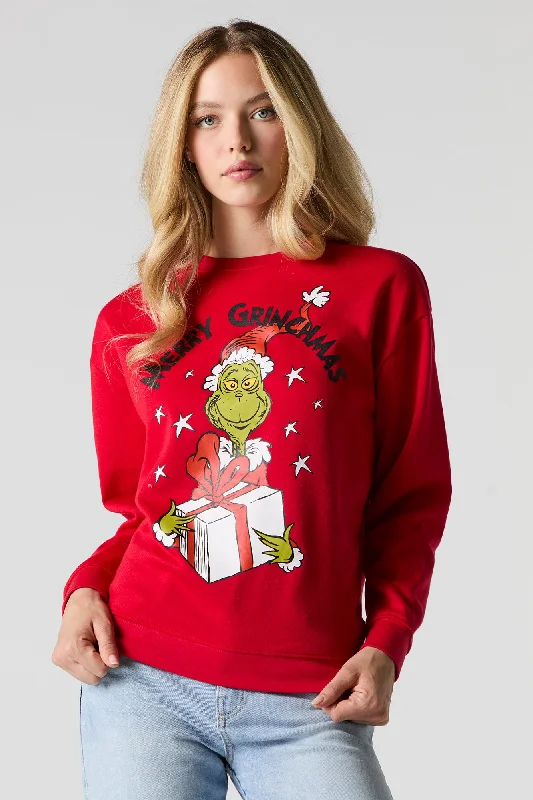 Get More, Spend Less – Shop Now!Merry Grinchmas Present Graphic Fleece Christmas Sweatshirt Get More, Spend Less – Shop Now!Merry Grinchmas Present Graphic Fleece Christmas Sweatshirt
