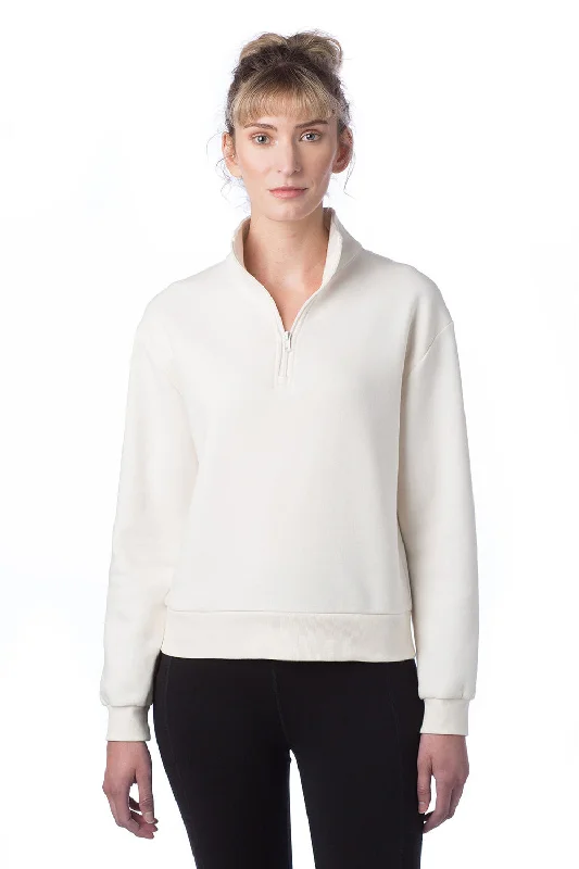 Huge Price Cuts Await!Alternative Womens Eco Cozy Fleece Mock Neck 1/4 Zip Sweatshirt - Natural Huge Price Cuts Await!Alternative Womens Eco Cozy Fleece Mock Neck 1/4 Zip Sweatshirt - Natural