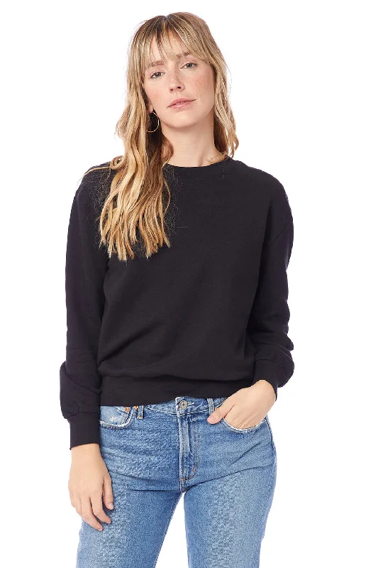Incredible Savings Inside!Alternative Womens Eco Washed Throwback Crewneck Sweatshirt - Black Incredible Savings Inside!Alternative Womens Eco Washed Throwback Crewneck Sweatshirt - Black