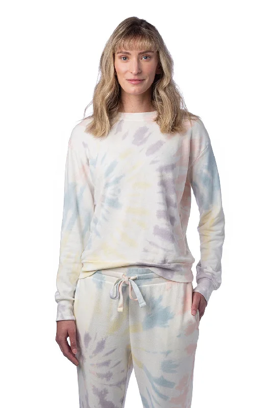 Shop More, Spend Less!Alternative Womens Eco Washed Throwback Crewneck Sweatshirt - Spectrum Spiral Tie Dye Shop More, Spend Less!Alternative Womens Eco Washed Throwback Crewneck Sweatshirt - Spectrum Spiral Tie Dye