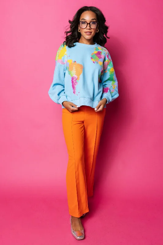 The Best Offers Are Here!Aqua Queen Of The World Sweatshirt