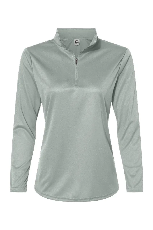 Instant Savings Await!C2 Sport Womens Moisture Wicking 1/4 Zip Sweatshirt - Silver Grey Instant Savings Await!C2 Sport Womens Moisture Wicking 1/4 Zip Sweatshirt - Silver Grey