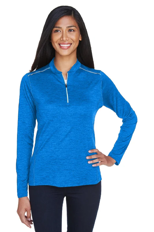 Save Up to 50% Off!Core 365 Womens Kinetic Performance Moisture Wicking 1/4 Zip Sweatshirt - True Royal Blue/Carbon Grey