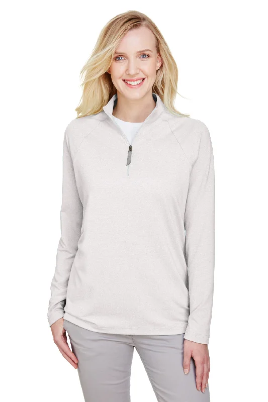 Instant Savings Await!Devon & Jones Womens CrownLux Clubhouse Performance Moisture Wicking 1/4 Zip Sweatshirt - Silver Grey Instant Savings Await!Devon & Jones Womens CrownLux Clubhouse Performance Moisture Wicking 1/4 Zip Sweatshirt - Silver Grey