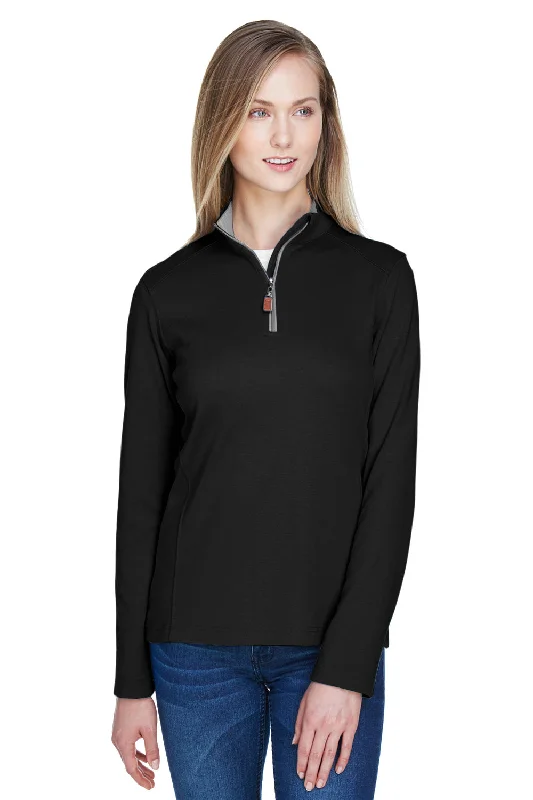Special Offer – Act Fast!Devon & Jones Womens DryTec20 Performance Moisture Wicking 1/4 Zip Sweatshirt - Black