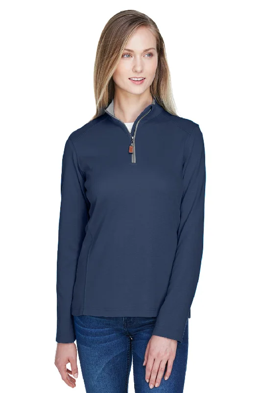 Shop Early, Save Big!Devon & Jones Womens DryTec20 Performance Moisture Wicking 1/4 Zip Sweatshirt - Navy Blue Shop Early, Save Big!Devon & Jones Womens DryTec20 Performance Moisture Wicking 1/4 Zip Sweatshirt - Navy Blue