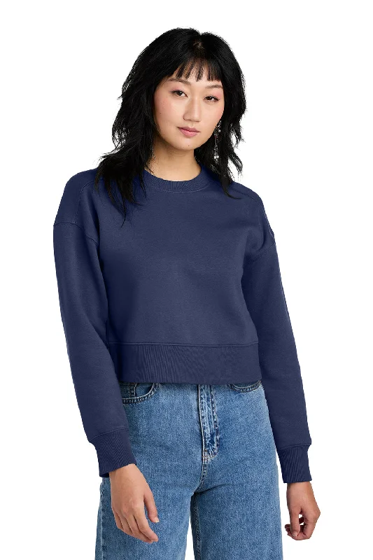 Buy More, Save More!District Womens Perfect Weight Fleece Cropped Crewneck Sweatshirt - Tanzanite Blue Buy More, Save More!District Womens Perfect Weight Fleece Cropped Crewneck Sweatshirt - Tanzanite Blue