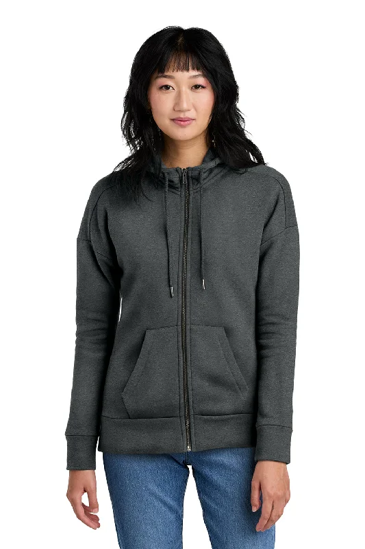 Stock Up and Save!District Womens Perfect Weight Fleece Full Zip Hooded Sweatshirt Hoodie - Heather Charcoal Grey Stock Up and Save!District Womens Perfect Weight Fleece Full Zip Hooded Sweatshirt Hoodie - Heather Charcoal Grey