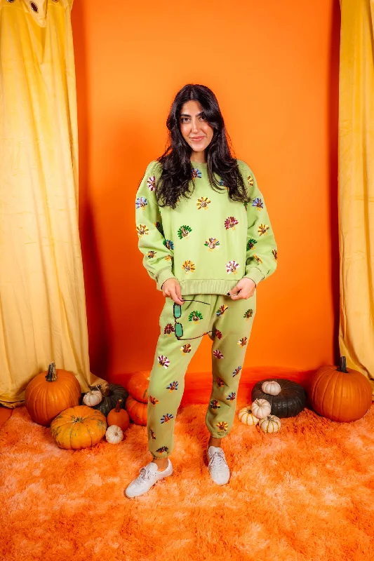 Flash Sale – Act Fast!Green Multi Turkey Sweatshirt