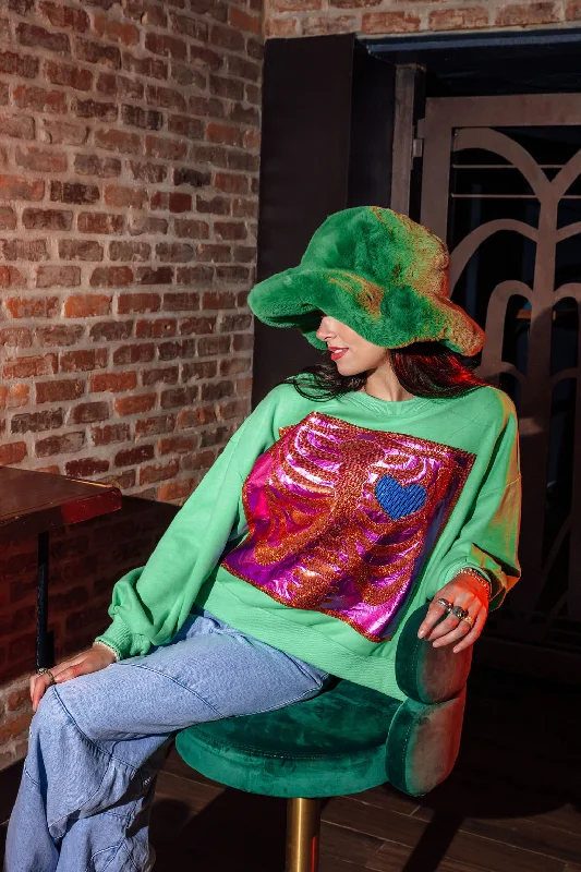 Unlock Huge Savings Now!Green X Ray Heart Sweatshirt