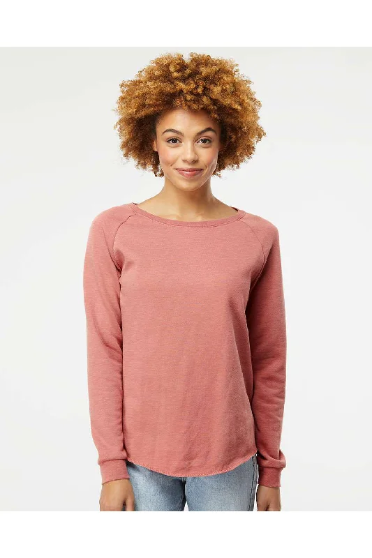 Save More When You Shop More!Save More When You Shop More!Independent Trading Co. Womens California Wave Wash Crewneck Sweatshirt - Dusty Rose - NEW