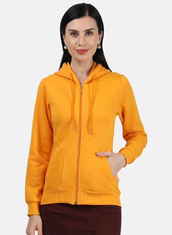Act Fast – Limited Time Savings!Women Mustard Plain Sweatshirt