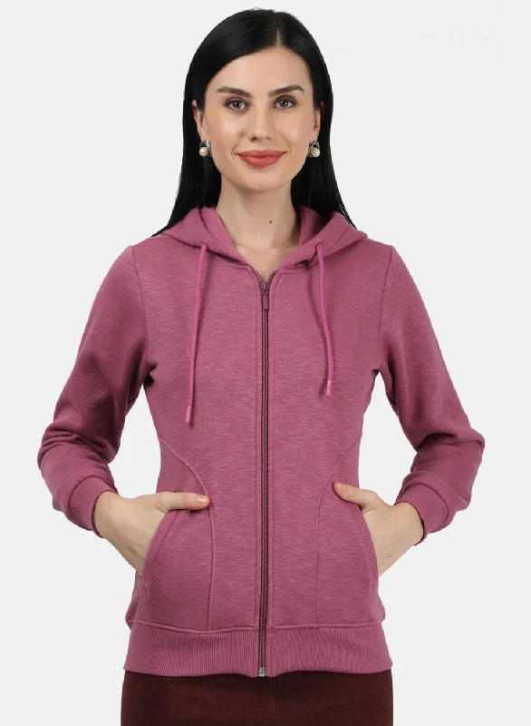 Your Wallet Will Thank You!Women Pink Plain Sweatshirt