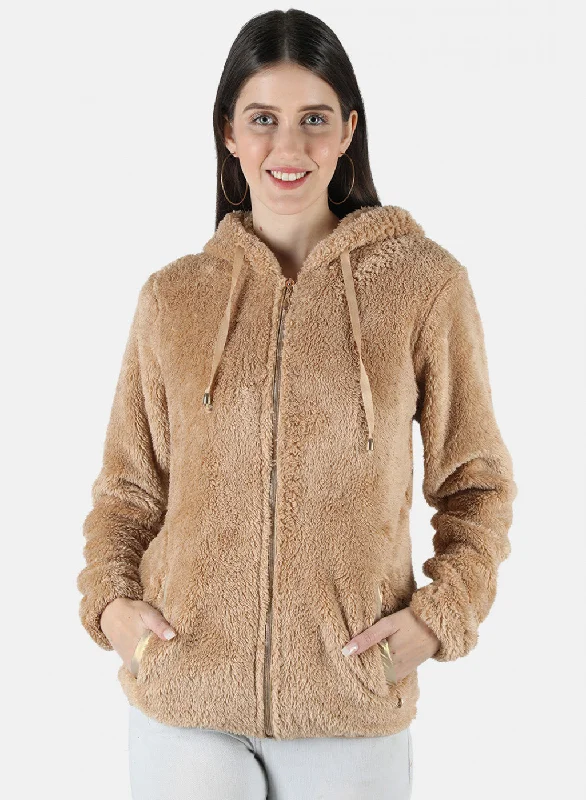 Time to Snag a Bargain!Women Beige Solid Sweatshirt