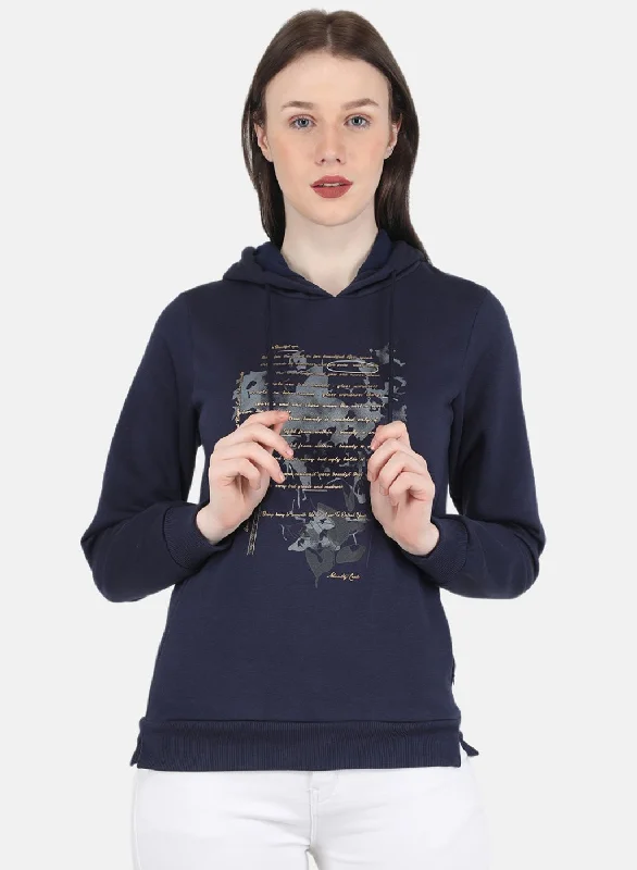 Your Favorite Sale is Back!Women Blue Printed Sweatshirt