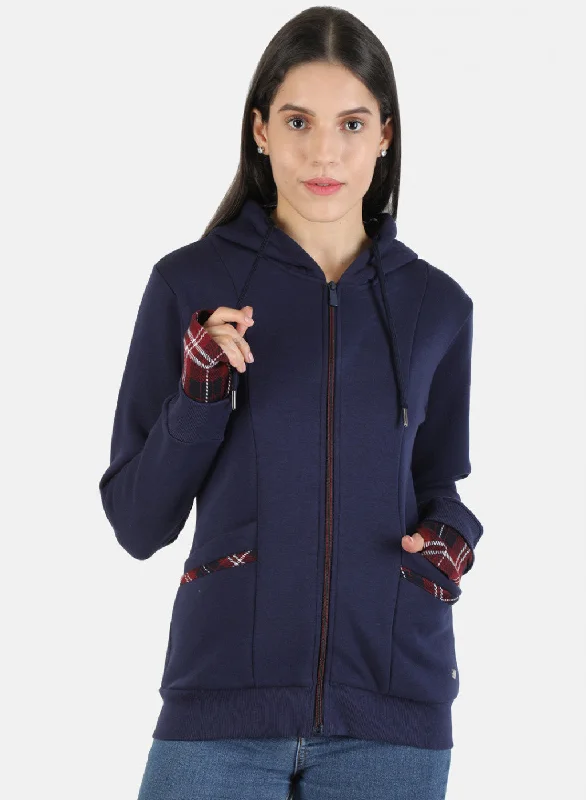 Great Deals, Just for You!Women Blue Solid Sweatshirt