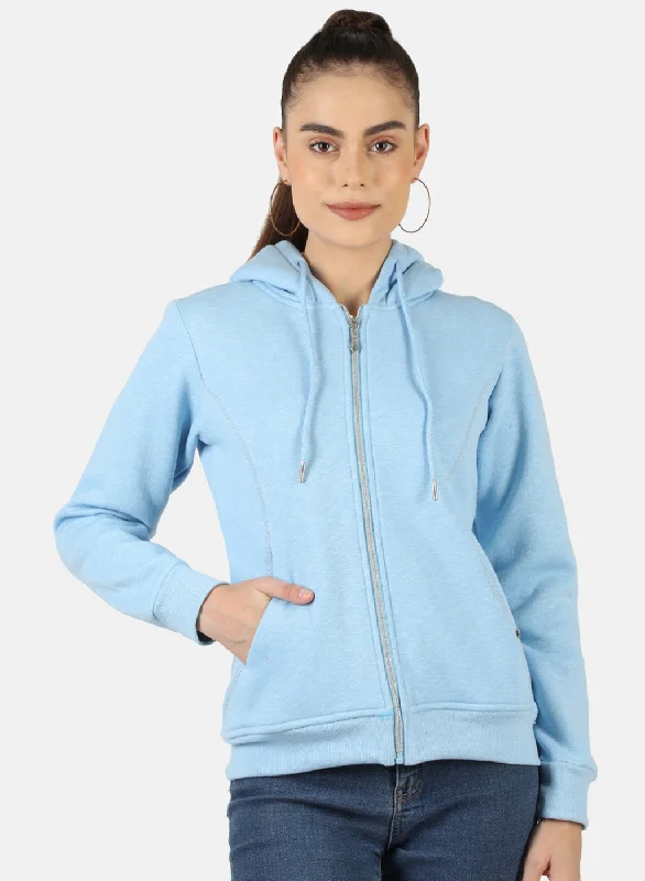 Sale Alert – Get Ready to Shop!Women Blue Solid Sweatshirt