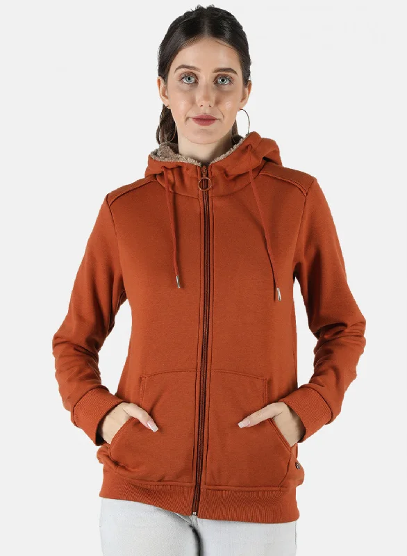 Time to Save Big!Women Brown Solid Sweatshirt