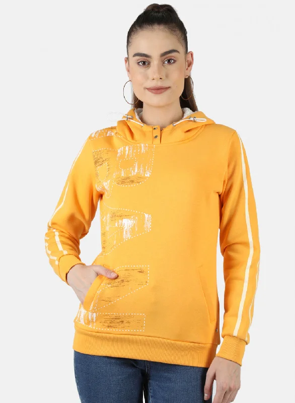 The Best Sale of the Year!Women Gold Printed Sweatshirt