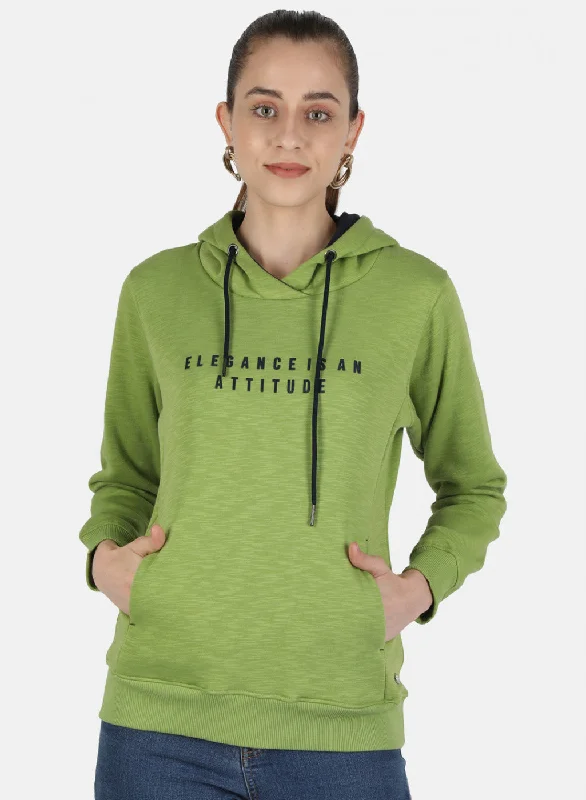 Limited Deals, Unlimited Savings!Women Green Printed Sweatshirt