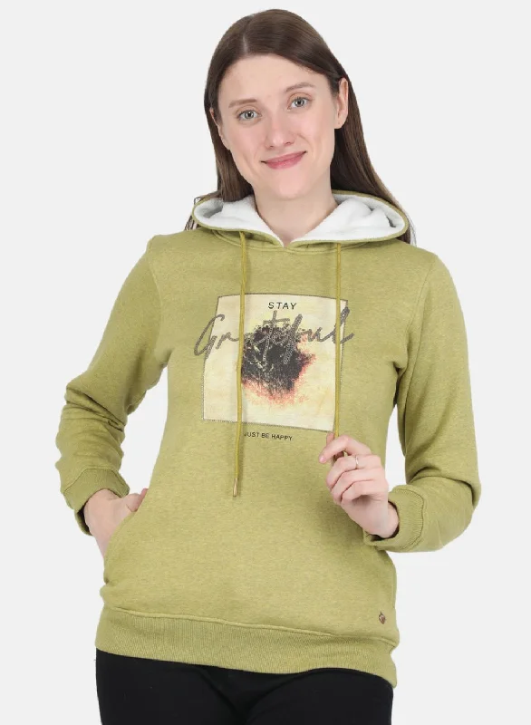 Save More with Every Purchase!Women Green Printed Sweatshirt