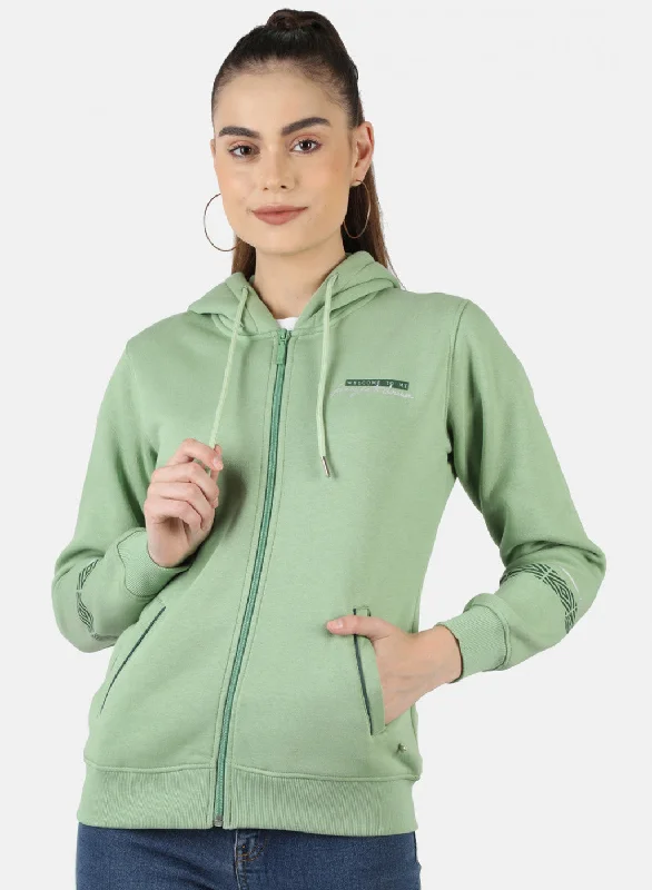 Only a Few Left – Order Now!Women Green Solid Sweatshirt