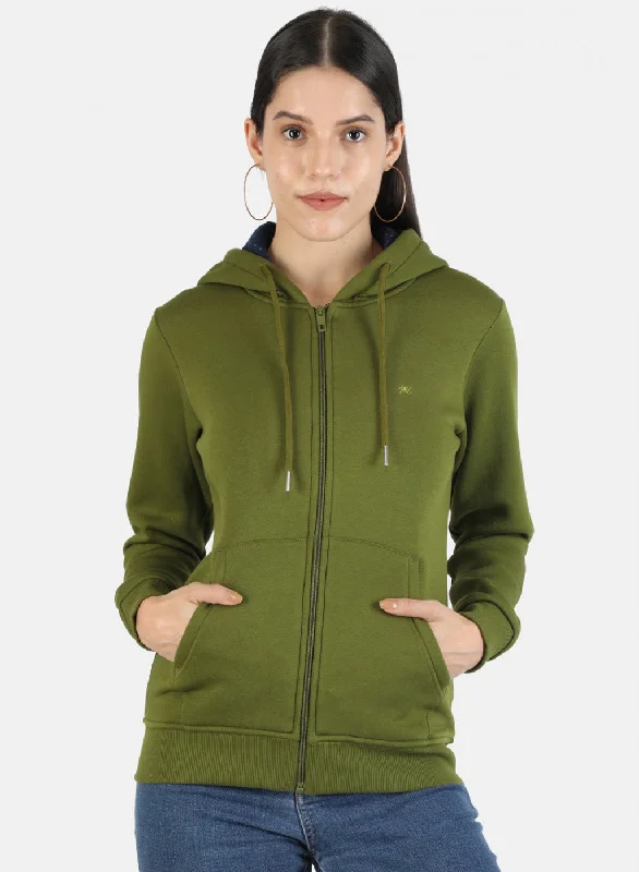 Shop Now and Save!Women Green Solid Sweatshirt