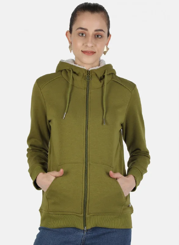 Find the Best Deals Here!Women Green Solid Sweatshirt
