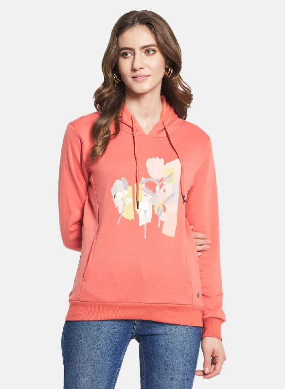 Your Dream Deal is Here!Women Orange Printed Sweatshirt