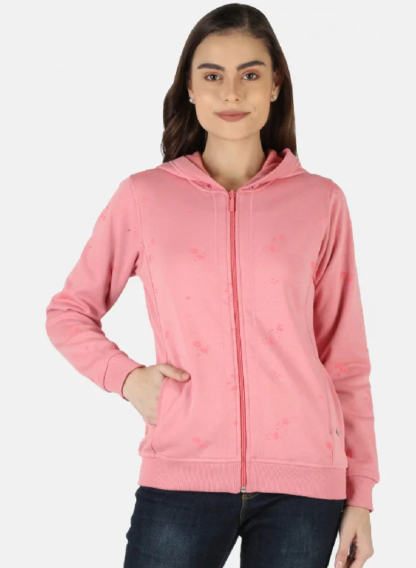 Save Money, Shop Happy!Women Pink Printed Sweatshirt