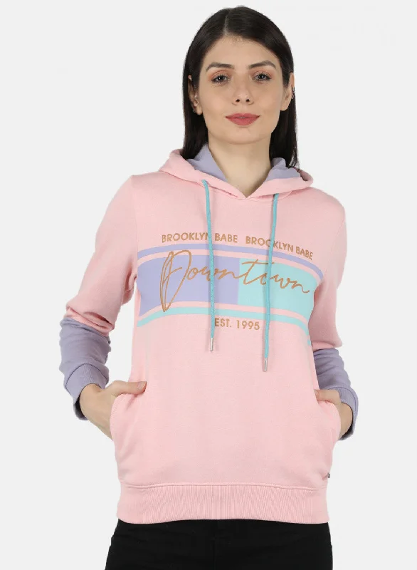 Steals and Deals Await!Women Pink & Purple Printed Sweatshirt