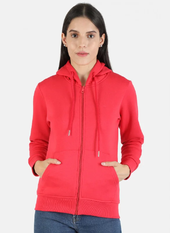 Limited Stock Available!Women Pink Solid Sweatshirt