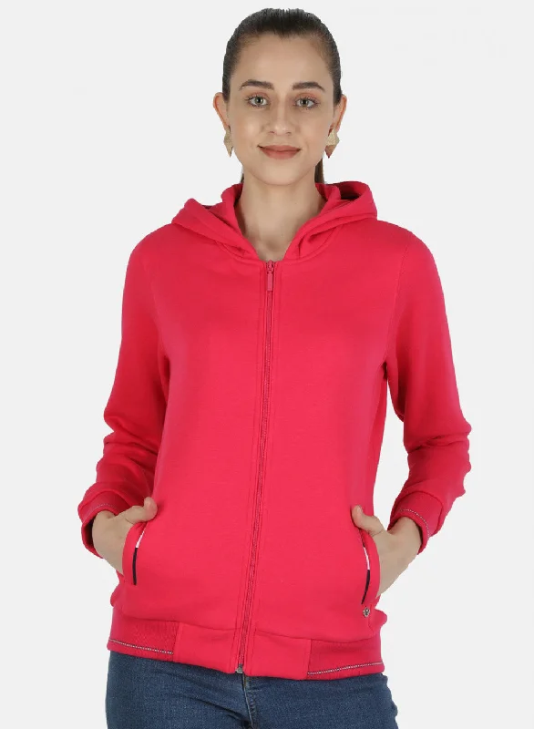 Your Best Deals Are Here!Women Pink Solid Sweatshirt